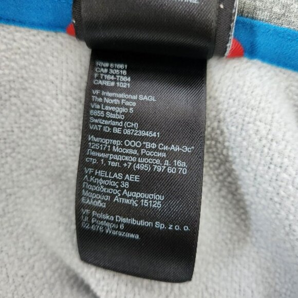 The North Face Pullover Sweatshirt Mens Gray Blue Accent Zipper Long Sleeve Sz M - Picture 11 of 16